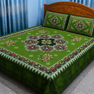 Home king size cotton bedsheet – 3 pecs set – white flora (copy)