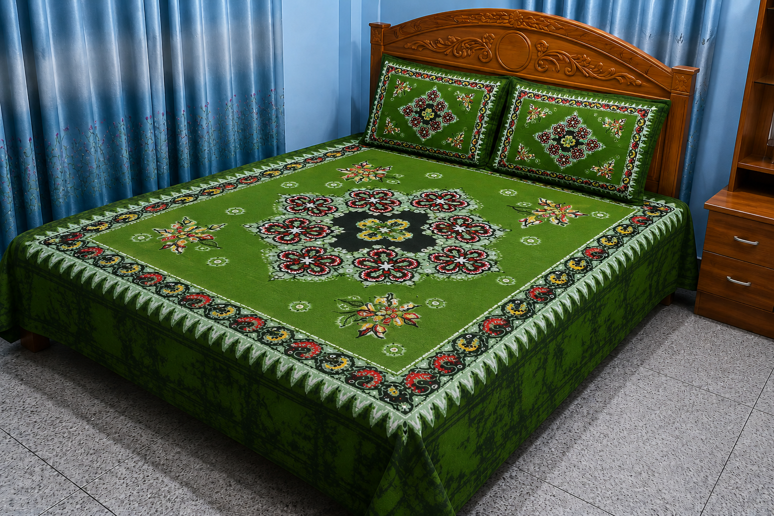 king size cotton bedsheet – 3 pecs set – white flora (copy) king size cotton bedsheet – 3 pecs set – white flora (copy)