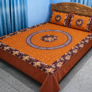 Home king size cotton bedsheet with – 3 pecs set –