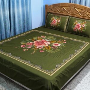 Home king size cotton bedsheet with – 3 pecs set – solid turquoise blue (copy)