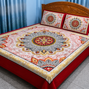 Home king size cotton bedsheet with 2 pillow cover (copy) (copy)
